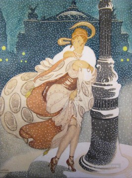 Gerda Wegener Painting - Una noche de nieve en la Ópera de París Gerda Wegener